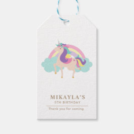 レインボーユニコーンマジカル誕生日かわいいギフトラベル ギフトタグ