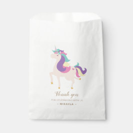 レインボーユニコーンマジカル誕生日かわいい女の子 フェイバーバッグ
