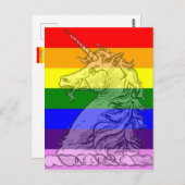 レインボーユニコーンマジカルLGBT信じゲイプライド ポストカード (正面/裏面)