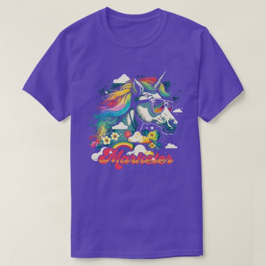 レインボーユニコーンマーケター Tシャツ (デザイン正面)