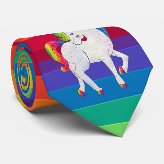 レインボーユニコーンユニコーン首輪ネクタイ ネクタイ (ロール)
