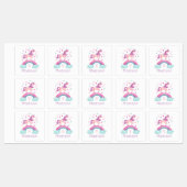 レインボーユニコーンラベル ラベル (シート)