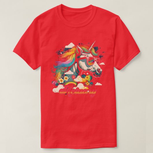 レインボーユニコーン保険計理人 Tシャツ (デザイン正面)