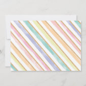 レインボーユニコーン写真誕生日パーティーの招待状 招待状 (裏面)