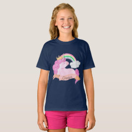 🌈レインボーユニコーン名前をカスタムする Tシャツ