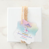 レインボーユニコーン回転木馬1st誕生日金ゴールドグリッター フェイバータグ (インサイチュ)