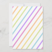 レインボーユニコーン子供の誕生日パーティの招待状 招待状 (裏面)