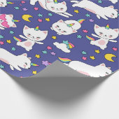 レインボーユニコーン子猫 ラッピングペーパー (角)