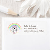 レインボーユニコーン差出人住所ラベル ラベル (インサイチュ)