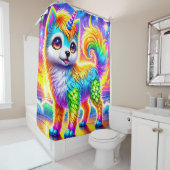 レインボーユニコーン犬 シャワーカーテン (インサイチュ)