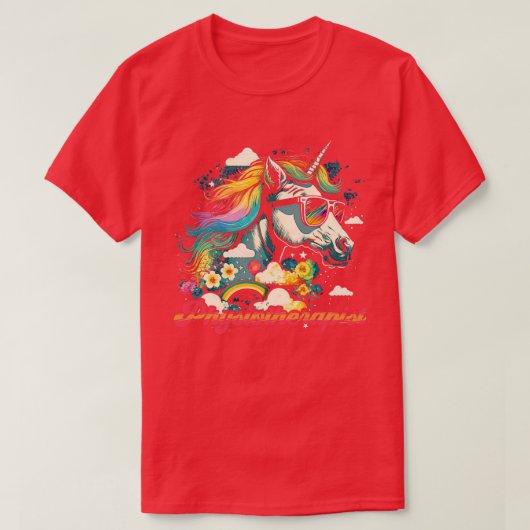 レインボーユニコーン理学療法士 Tシャツ (デザイン正面)
