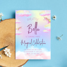 レインボーユニコーン第3バースデーパーティーへの招待