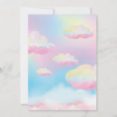 レインボーユニコーン第3バースデーパーティーへの招待 招待状 (裏面)