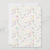 レインボーユニコーン編集可能誕生日デザイン 招待状 (裏面)