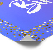 レインボーユニコーン誕生日ウェルカムポスター ポスター (角)