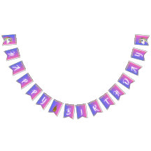 レインボーユニコーン誕生日バナー | ハッピーバースデー