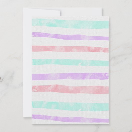 レインボーユニコーン誕生日マジカルユニコーン 招待状 (裏面)