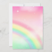 レインボーユニコーン誕生日招待状1st 招待状 (裏面)