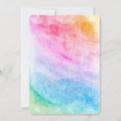 レインボーユニコーン誕生日招待状 招待状 (裏面)