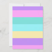 レインボーユニコーン誕生日招待状 招待状 (裏面)