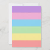 レインボーユニコーン誕生日招待状 招待状 (裏面)