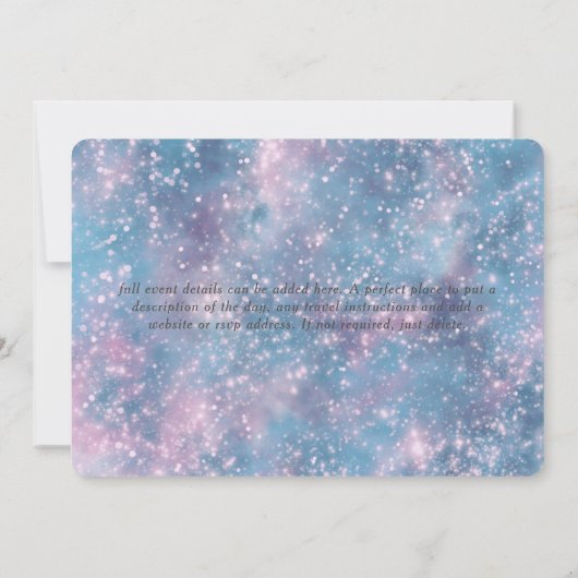 レインボーユニコーン誕生日招待状 招待状 (裏面)