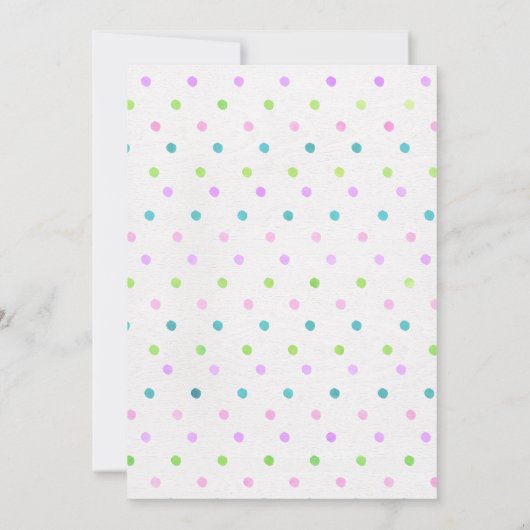 レインボーユニコーン誕生日招待状 招待状 (裏面)