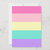 レインボーユニコーン誕生日招待状 招待状 (裏面)