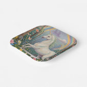 レインボーユニコーン誕生日 ペーパープレート (傾斜あり)