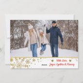 レインボーユニコーン金ゴールドマジカルクリスマス2写真 シーズンカード (裏面)