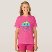 レインボーユニコーン雨雲Tシャツ Tシャツ (正面フル)
