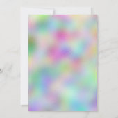 レインボーユニコーン顔バースデーパーティ招待状 招待状 (裏面)