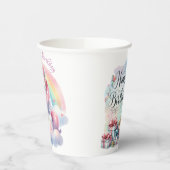 レインボーユニコーン魔法モーメントガール誕生日 紙コップ (左)