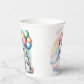 レインボーユニコーン魔法モーメントガール誕生日 紙コップ (右)