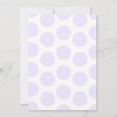 レインボーユニコーン1歳の誕生日パープルポルカドット 招待状 (裏面)