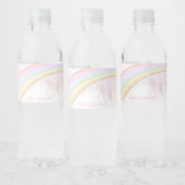 レインボーユニコーン1stバースデーガールズパステル ペットボトルラベル (ボトル)