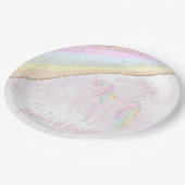 レインボーユニコーン1stバースデーガールズパステル ペーパープレート (アングル)