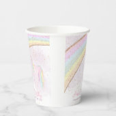 レインボーユニコーン1stバースデーガールズパステル 紙コップ (左)