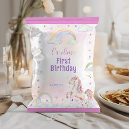 レインボーユニコーン1stバースデーチップバッグラッパー チラシ