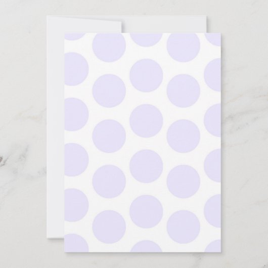 レインボーユニコーン1stバースデーパープル水玉模様 招待状 (裏面)