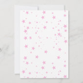 レインボーユニコーン1st誕生日パーティーピンク 招待状 (裏面)