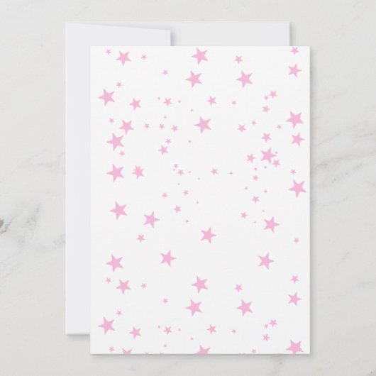 レインボーユニコーン1st誕生日パーティーピンク 招待状 (裏面)