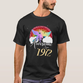 レインボーユニコーン50th誕生日Tユニコーン1972誕生 Tシャツ