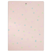 レインボーユニコーン，カラフル星，モノグラム クリップボード (裏面)