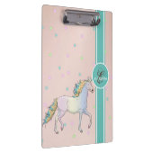 レインボーユニコーン，カラフル星，モノグラム クリップボード (右)