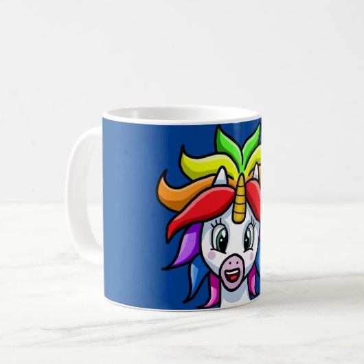 レインボーユニコーン コーヒーマグカップ (正面左)