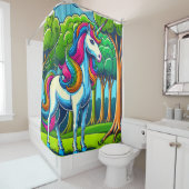 レインボーユニコーン シャワーカーテン (インサイチュ)