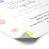 レインボーユニコーン – タイムカプセル1歳の誕生日 ポスター (角)