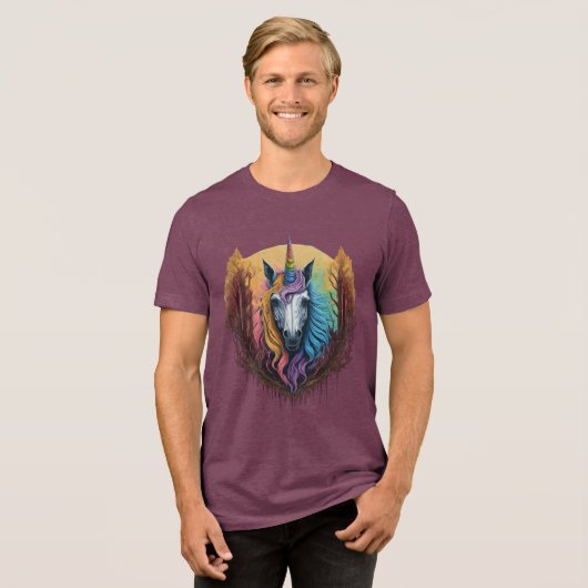 レインボーユニコーン トライブレンドTシャツ (正面全面)