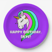 レインボーユニコーン ペーパープレート (正面)